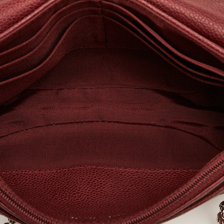 Top Quality Chanel Cocomark Half Moon Chain houlder Bag Wine Red Caviar S  CHANEL