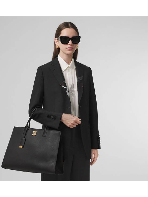 Burberry TB Logo Frances Medium Tote Bag Black