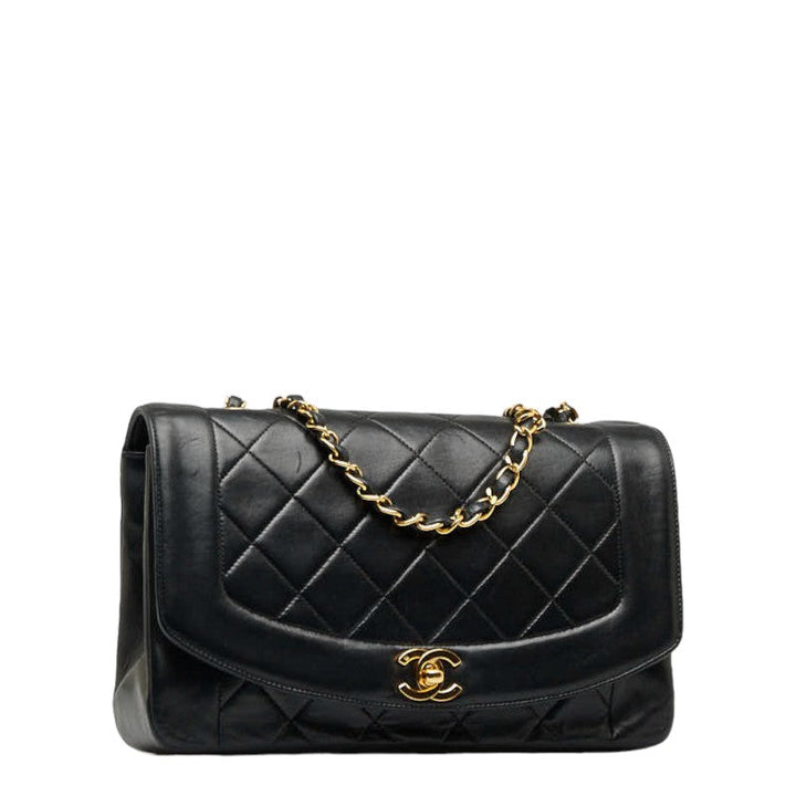 Top Quality Chanel Mattress Diana 25 Chain houlder Bag Black Leather Lady Chanel