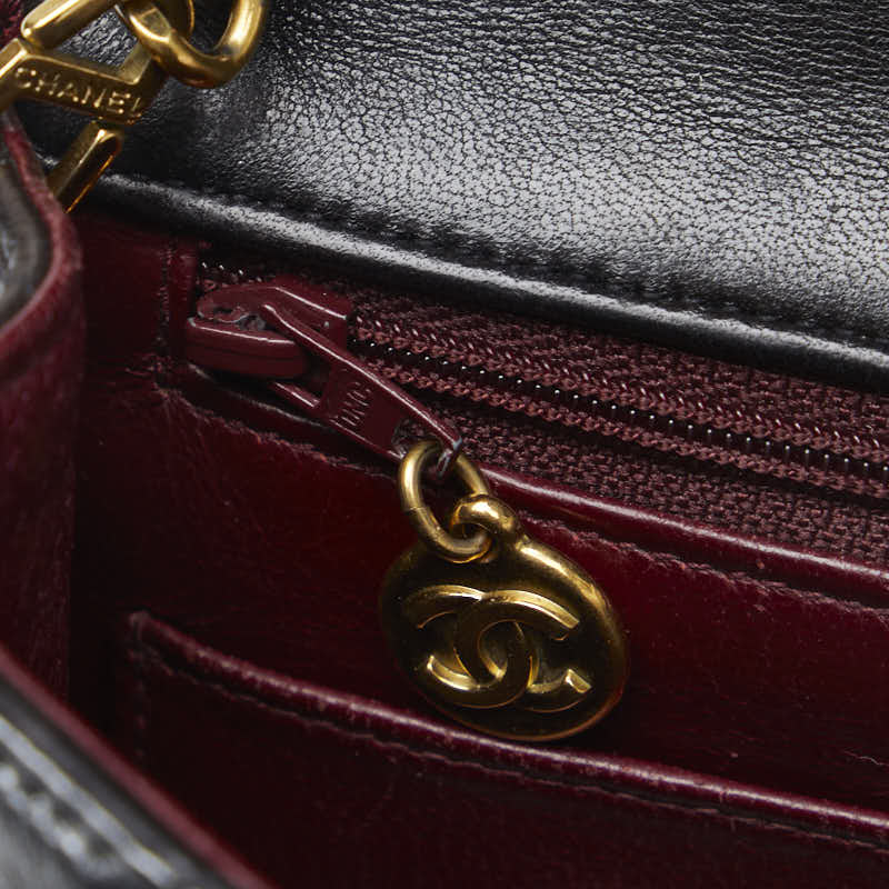 Top Quality Chanel Mini Flap Chain Shoulder Bag in Lambskin Black