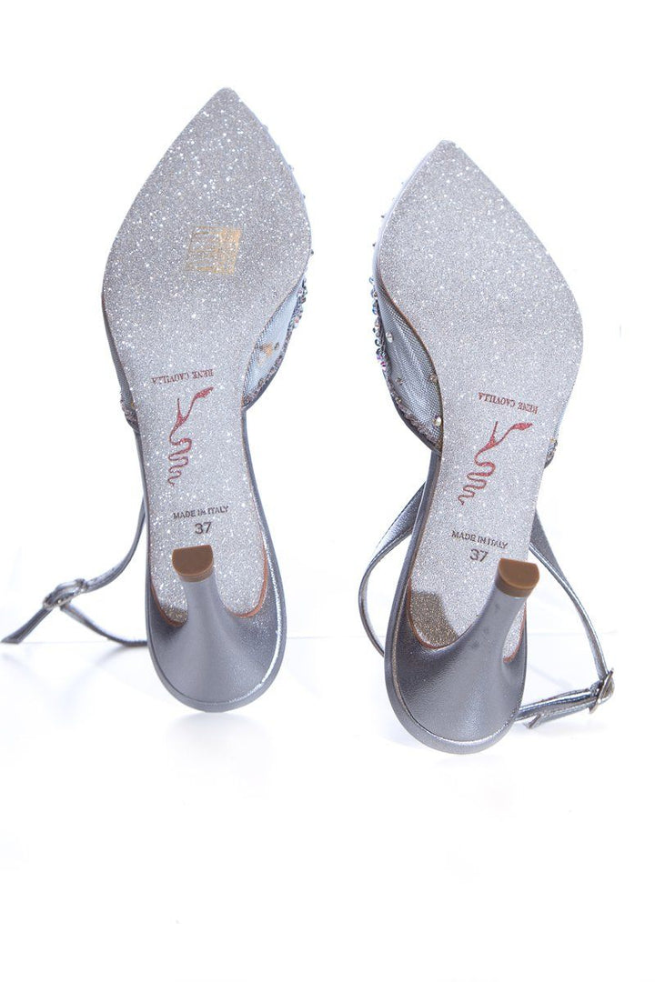 Rene Caovilla Silver Slingbacks SZ 37