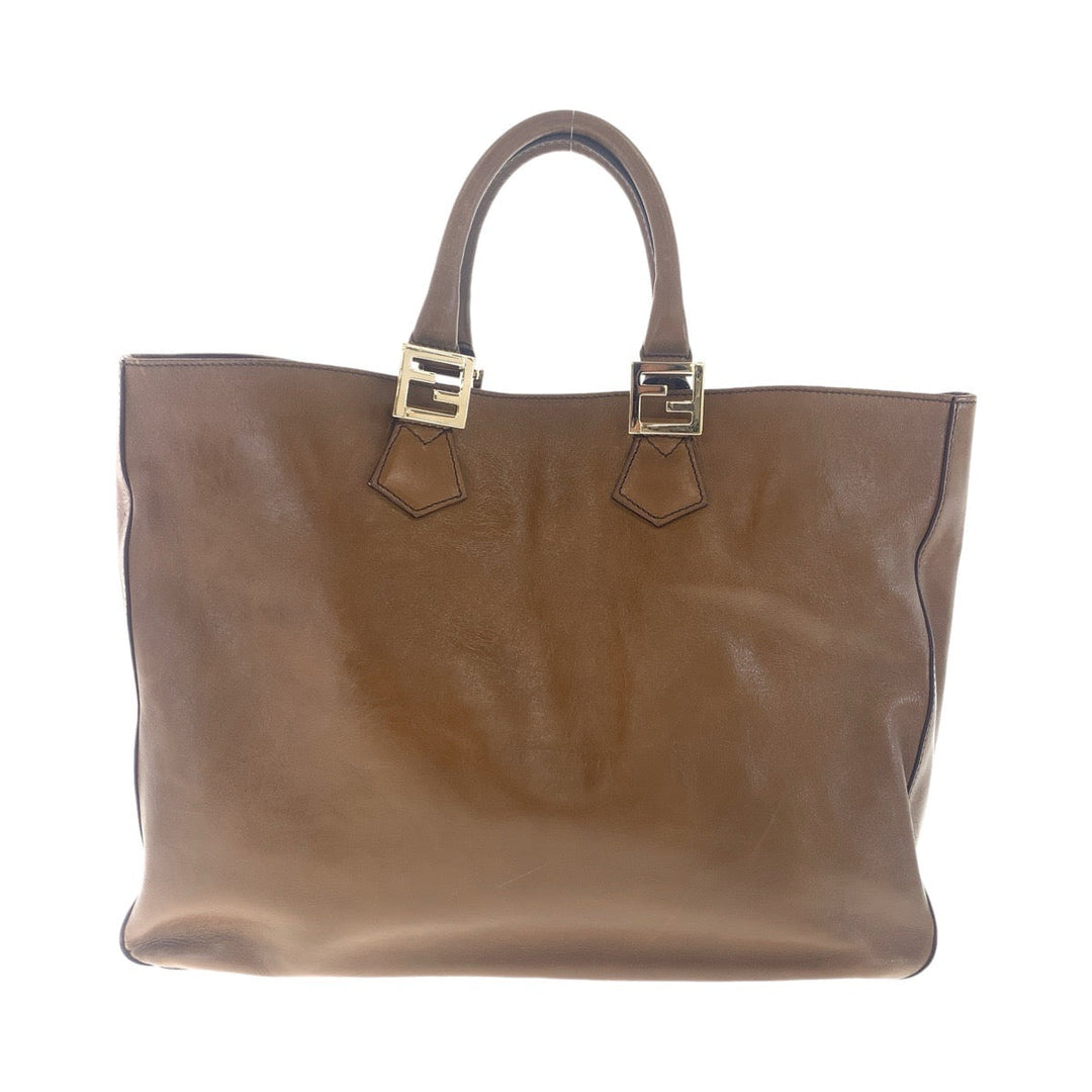 Top quality Fendi Brown Leather Tote Bag