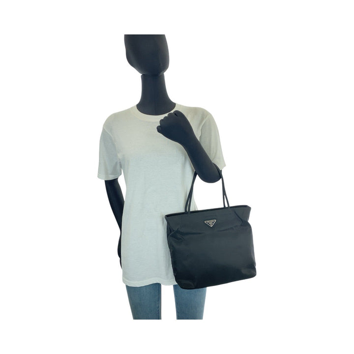 Prada Nylon Tessuto Logo Tote Bag