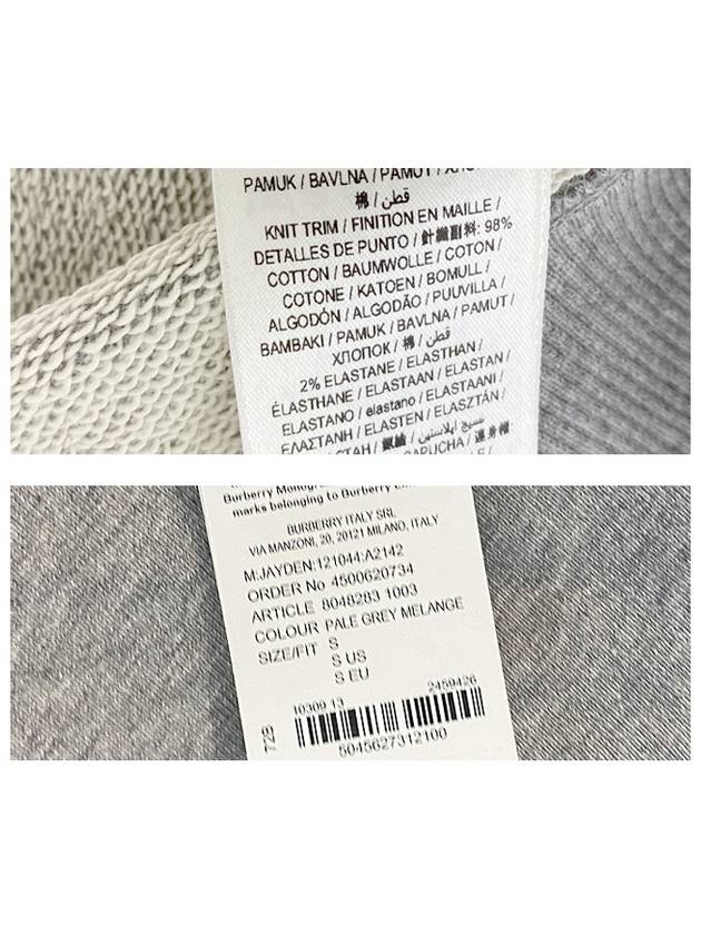 Burberry Location Cotton Hoodie Grey