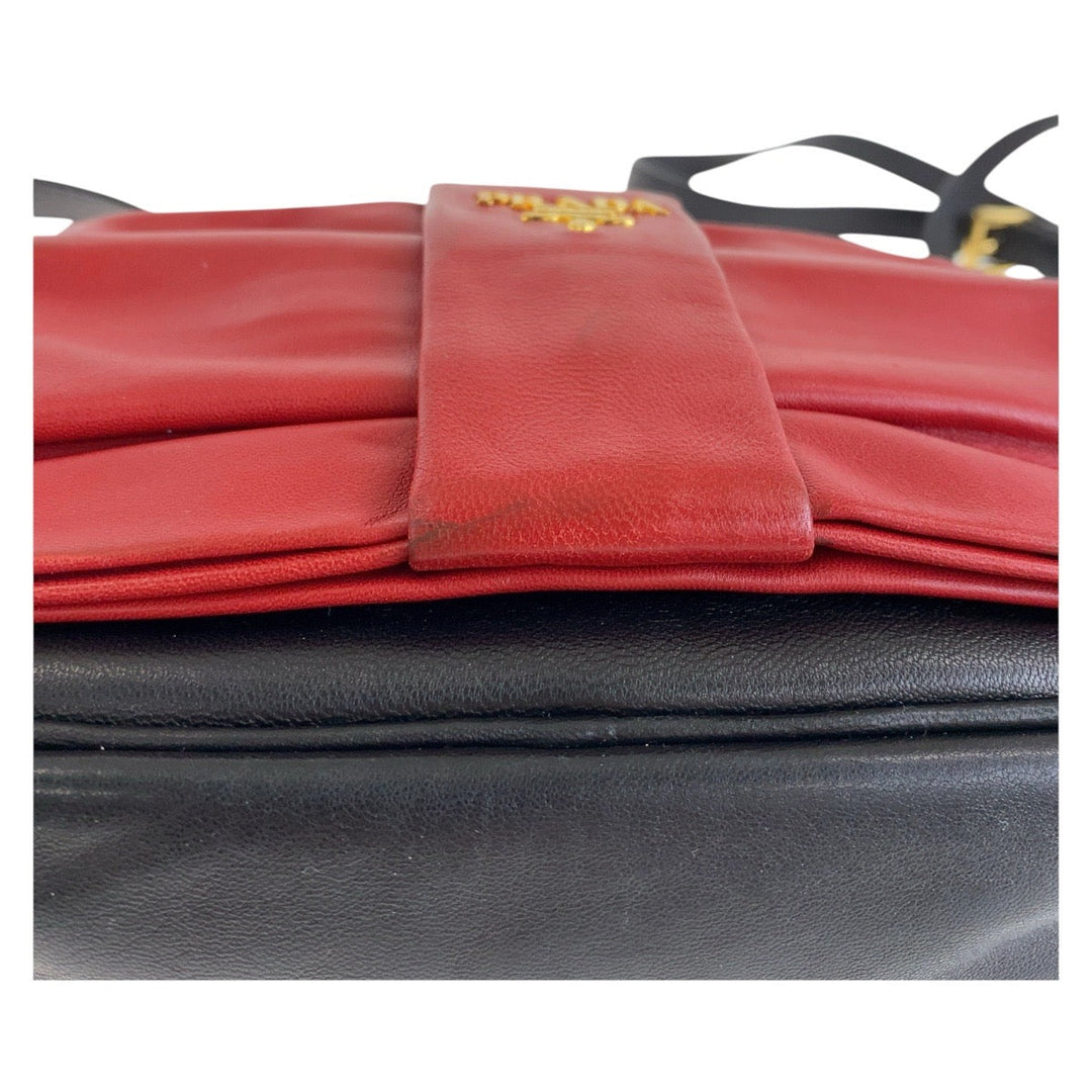 Prada Leather Ribbon Shoulder Bag