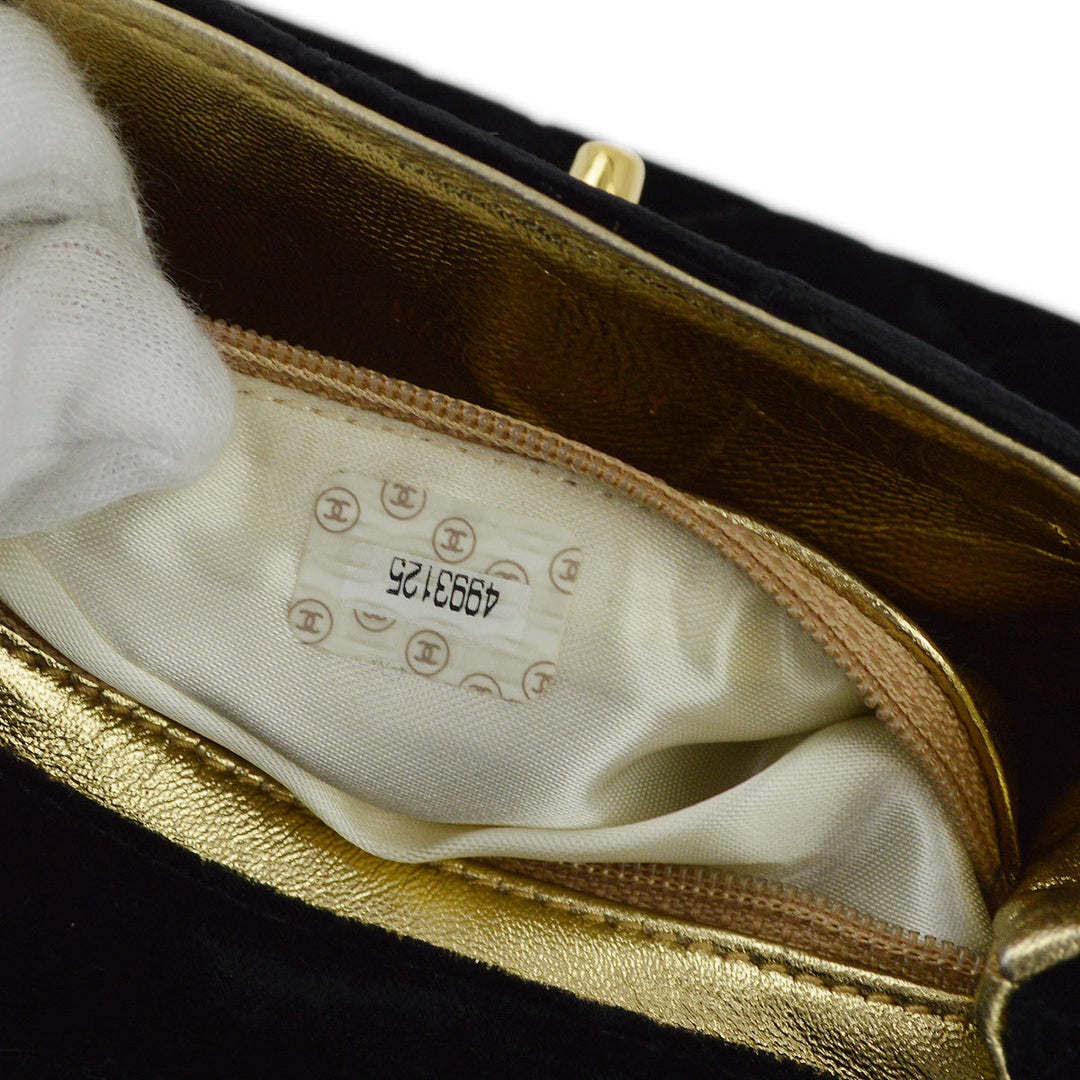 Top Quality Chanel Black Velvet Belt Bum Bag