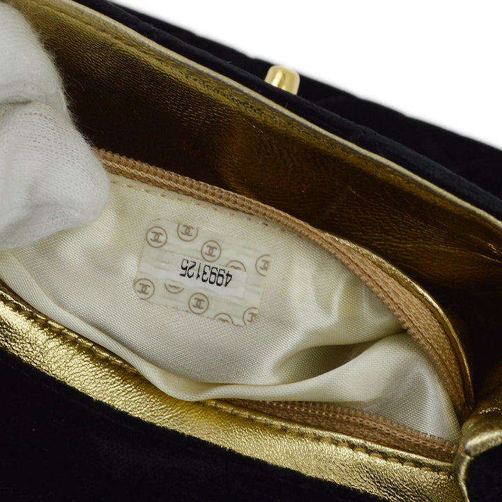 Top Quality Chanel Black Velvet Belt Bum Bag