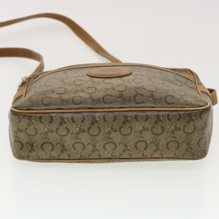 Celine C Macadam Canvas Shoulder Bag Beige Auth 41264