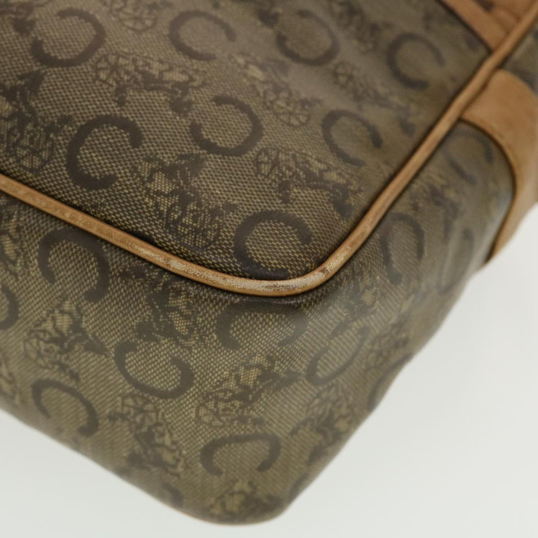 Celine C Macadam Canvas Shoulder Bag Beige Auth 41264