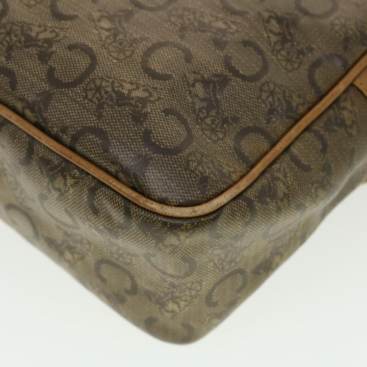Celine C Macadam Canvas Shoulder Bag Beige Auth 41264