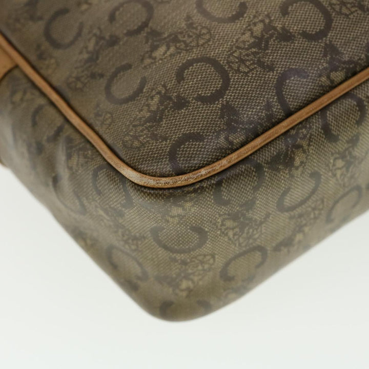 Celine C Macadam Canvas Shoulder Bag Beige Auth 41264