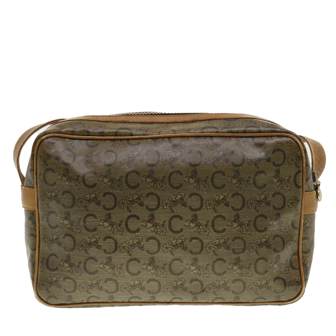 Celine C Macadam Canvas Shoulder Bag Beige Auth 41264