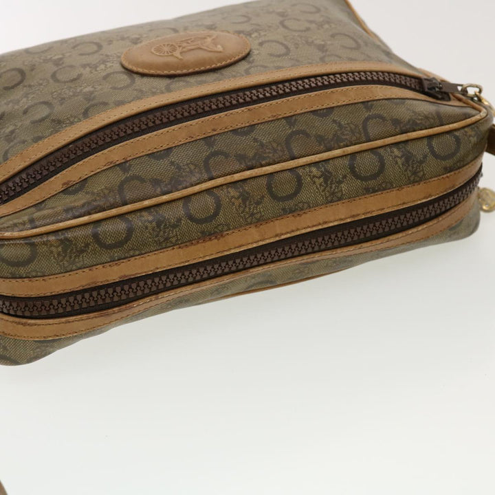 Celine C Macadam Canvas Shoulder Bag Beige Auth 41264