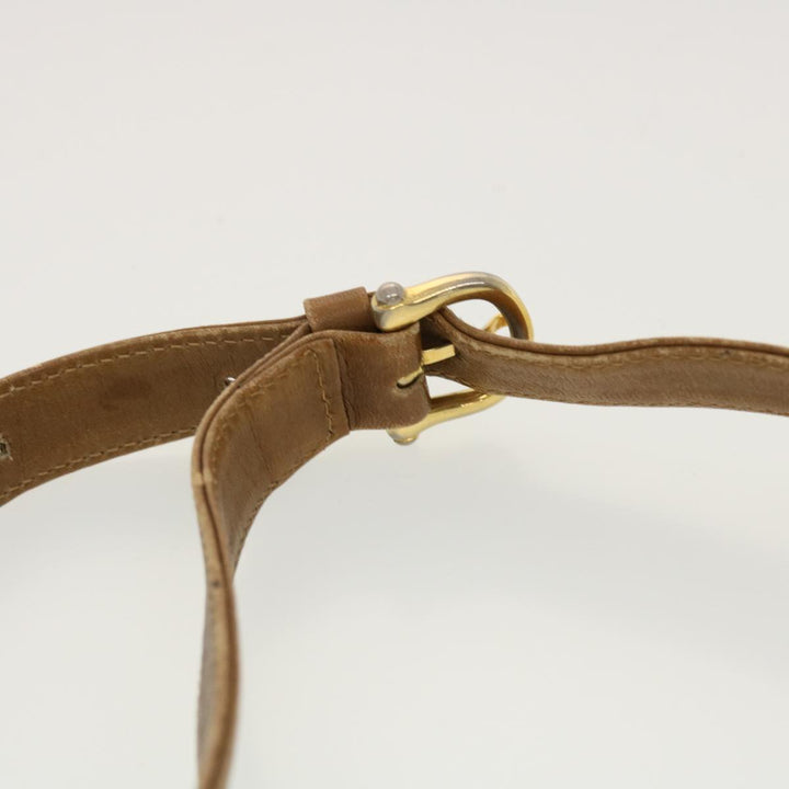 Celine C Macadam Canvas Shoulder Bag Beige Auth 41264