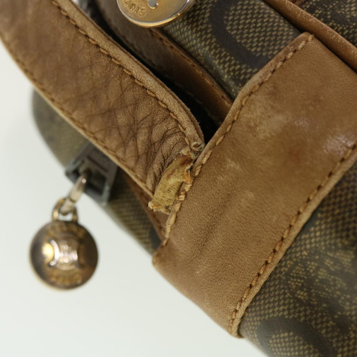 Celine C Macadam Canvas Shoulder Bag Beige Auth 41264