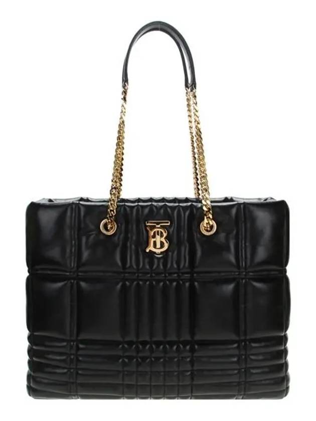 Burberry Lola Quilted Lambskin Medium Tote Bag Black
