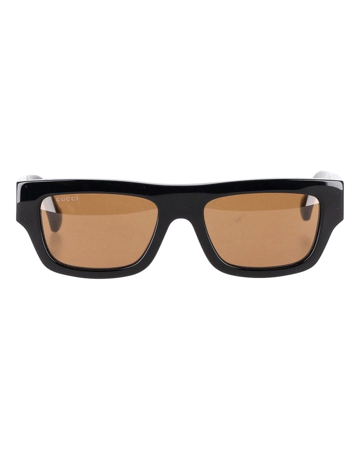 Gucci GG1301S Rectangular-Frame Sunglasses in Black Acetate