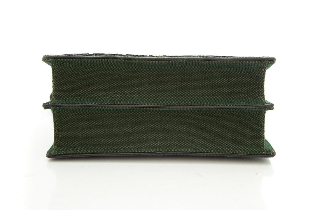 Top quality Diorama Green & Pink Velvet Oblique Handbag
