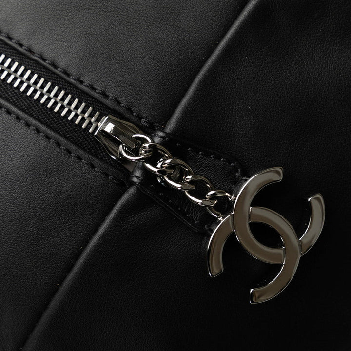 Top Quality Chanel Top Quality Chanel Luxury Line Shoulder Bag Leather Black Ladies Paris