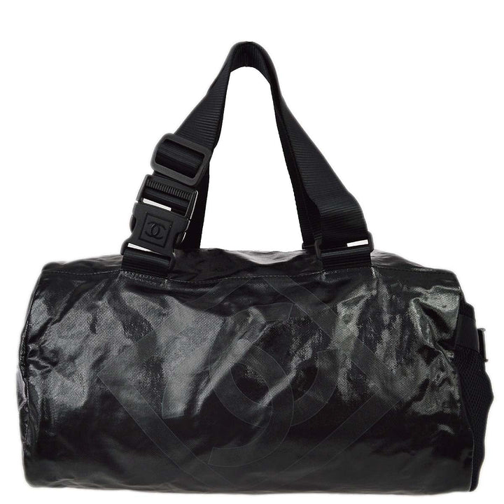 Top Quality Chanel 2006-2008 Sports Line Black Vinyl Gym Bag 35
