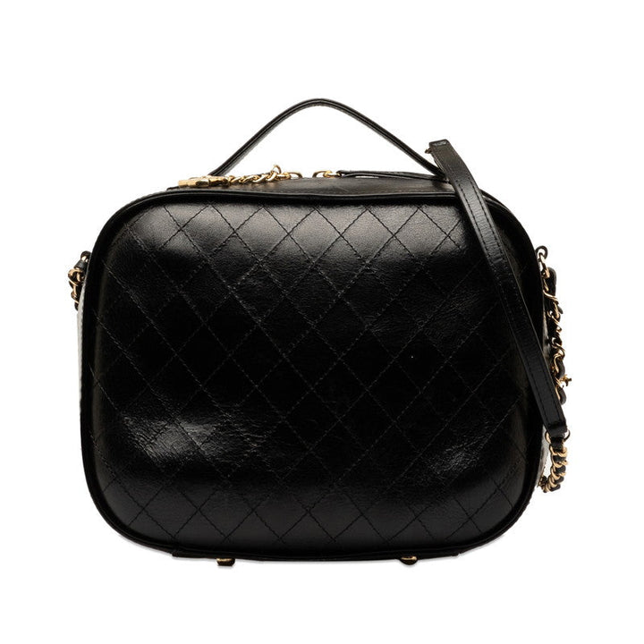 Top Quality Chanel Bicolore Chain Handbag Black G Leather  Chanel