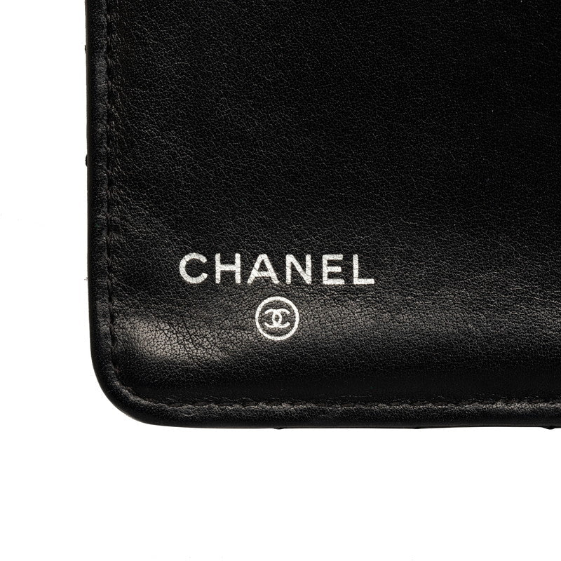 Top Quality Chanel Chevron Cocomark V titch Long Wallet Black Silver   CHANEL