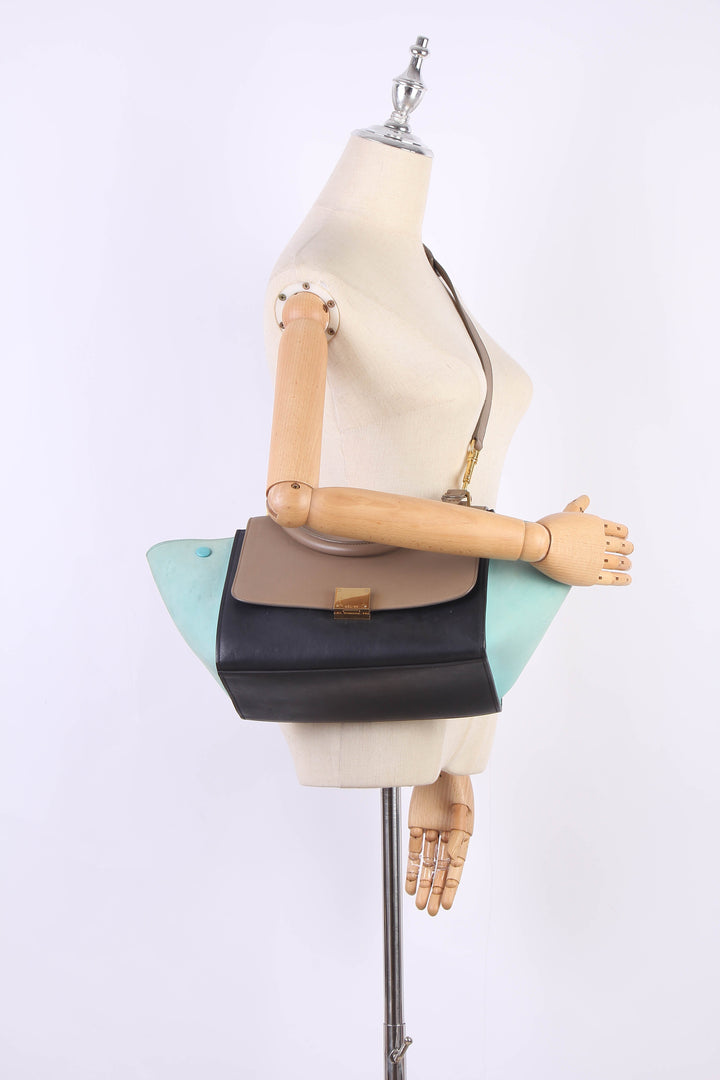 Celine Tri-Color Leather Trapeze