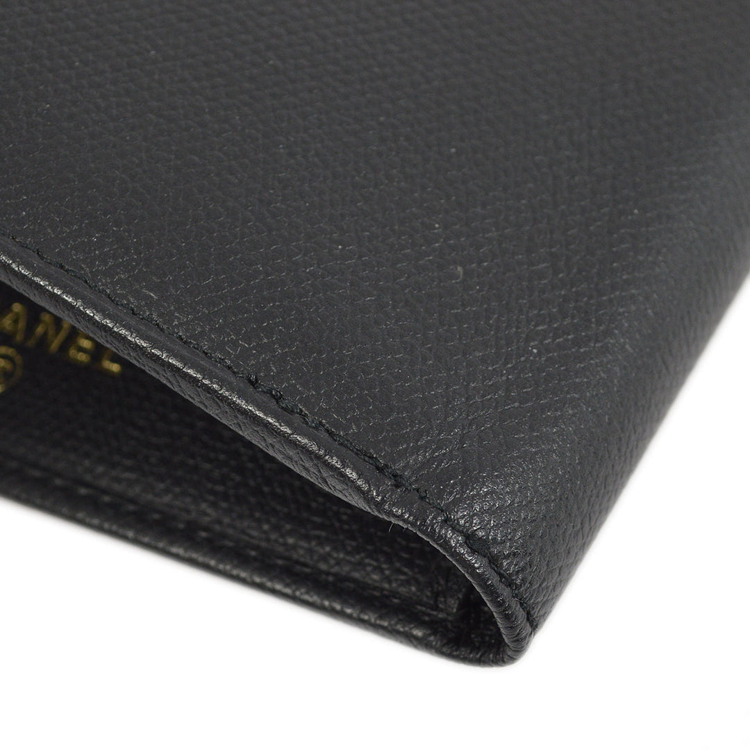 Top Quality Chanel Bifold Wallet Purse Black Caviar