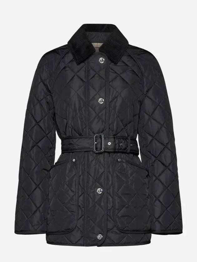 Burberry Diamond Quilted Nylon Jacket Black