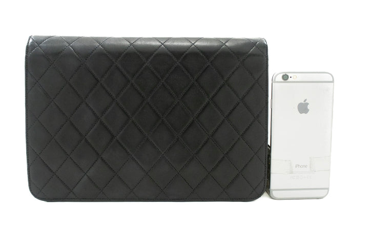 Top Quality Chanel Chain Shoulder Bag Clutch Black Quilted New Lambskin Purse