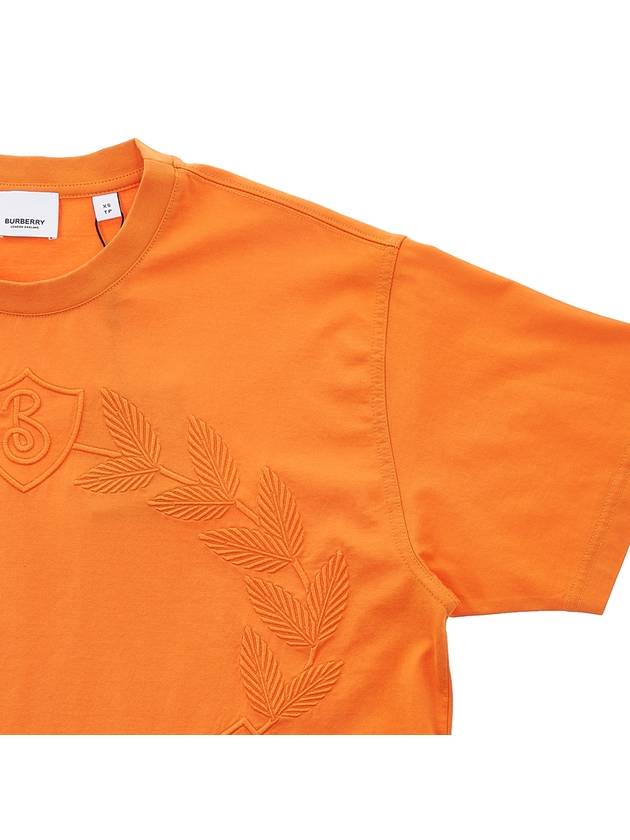 Burberry Embroidered Logo Short Sleeve T-Shirt Orange