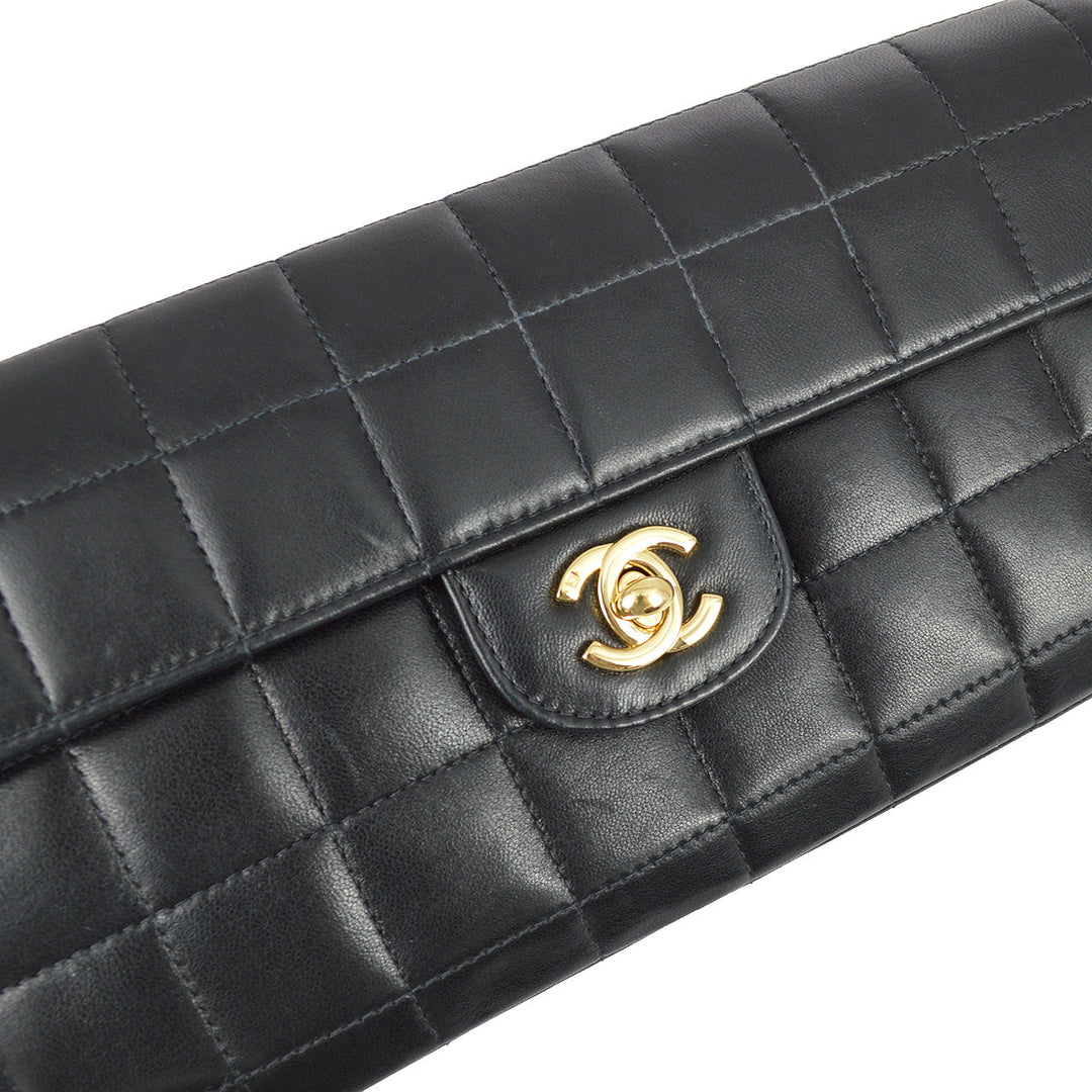 Top Quality Chanel Black Lambskin Choco Bar Shoulder Bag