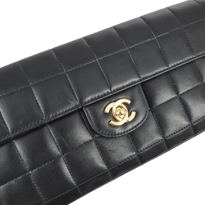 Top Quality Chanel Black Lambskin Choco Bar Shoulder Bag