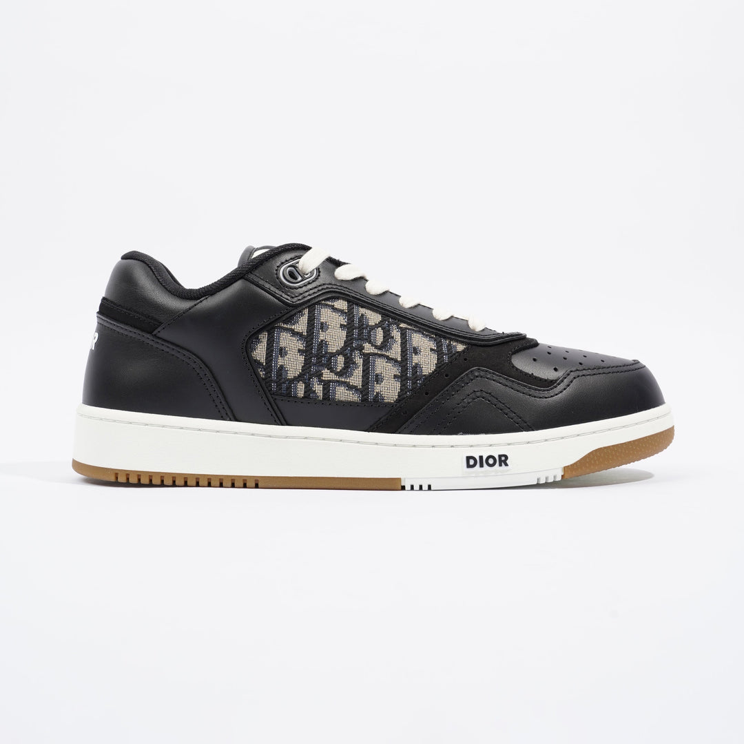 Christian Dior B27 Low-top Black / White / Navy Oblique Leather EU 41 UK 7