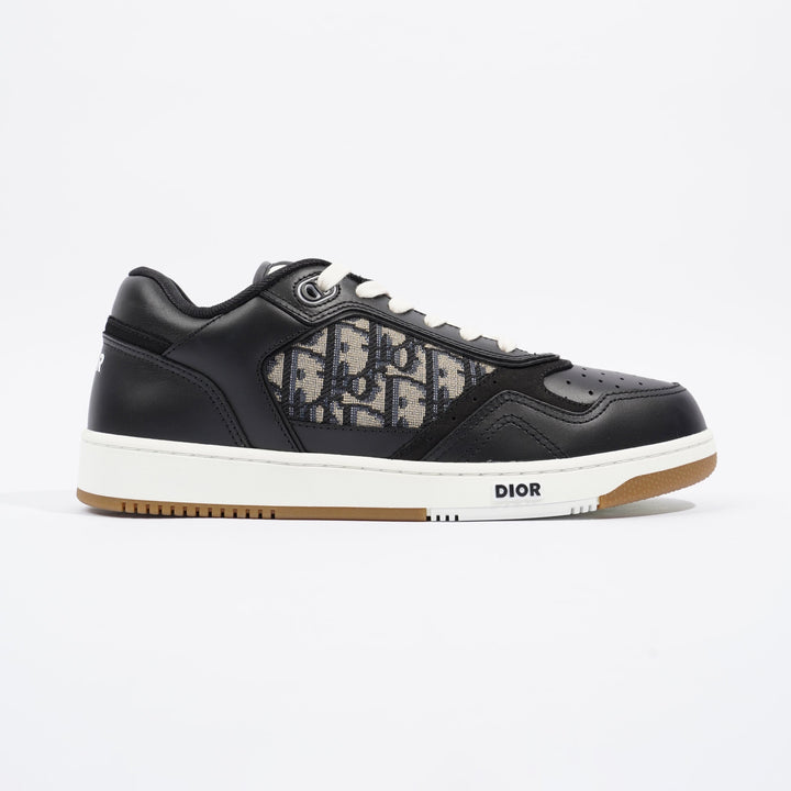 Christian Dior B27 Low-top Black / White / Navy Oblique Leather EU 41 UK 7