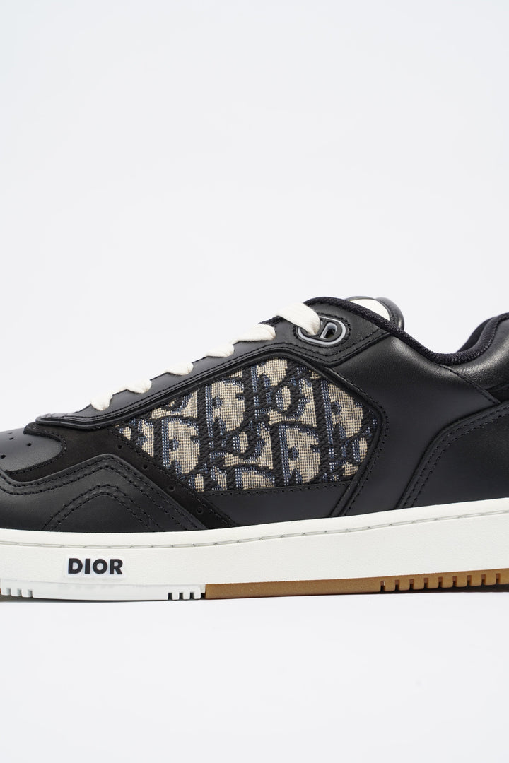Christian Dior B27 Low-top Black / White / Navy Oblique Leather EU 41 UK 7
