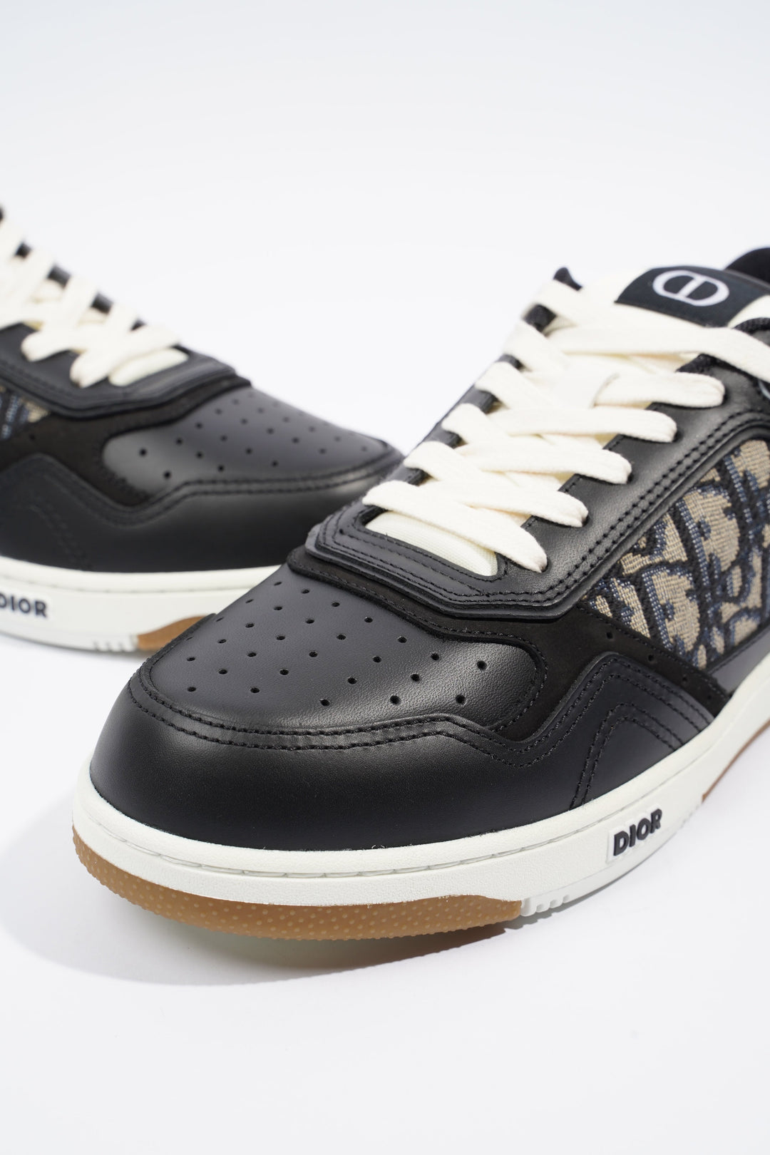 Christian Dior B27 Low-top Black / White / Navy Oblique Leather EU 41 UK 7