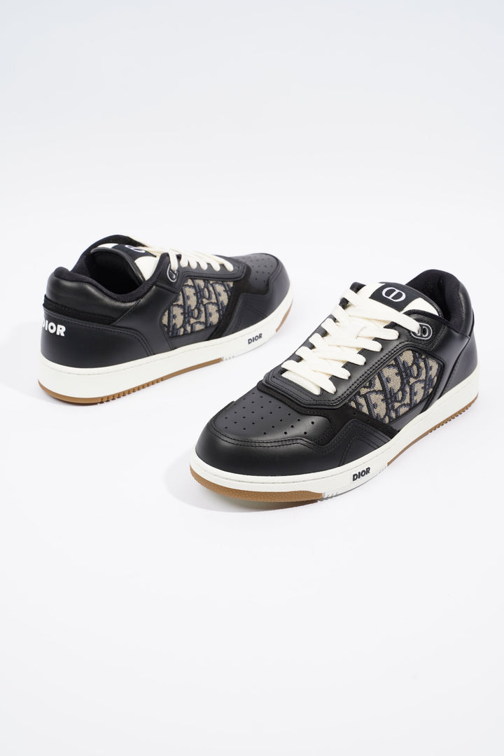 Christian Dior B27 Low-top Black / White / Navy Oblique Leather EU 41 UK 7