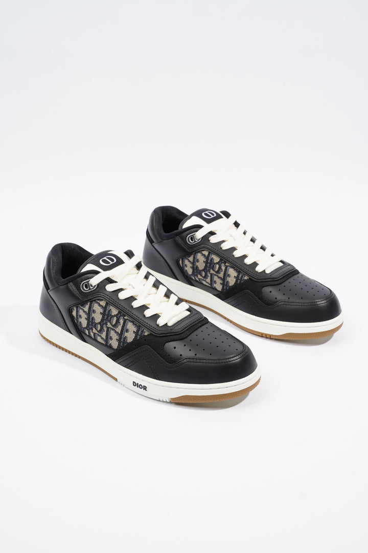 Christian Dior B27 Low-top Black / White / Navy Oblique Leather EU 41 UK 7