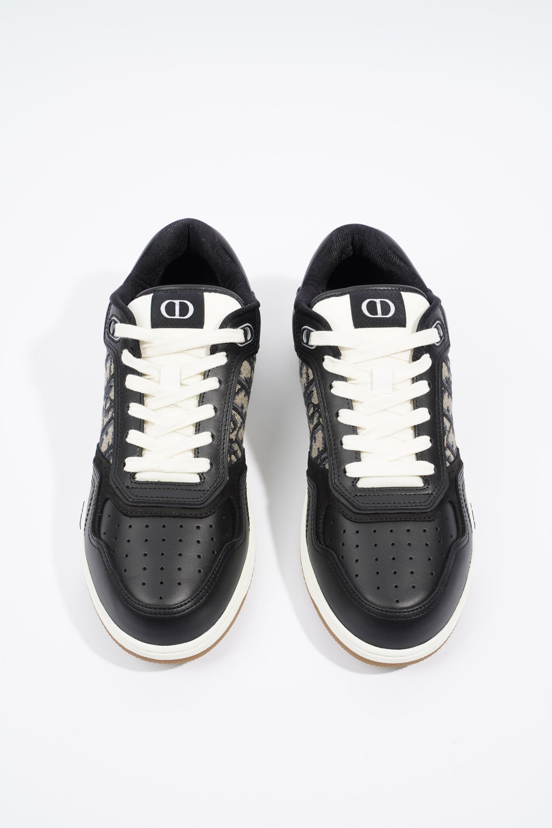 Christian Dior B27 Low-top Black / White / Navy Oblique Leather EU 41 UK 7
