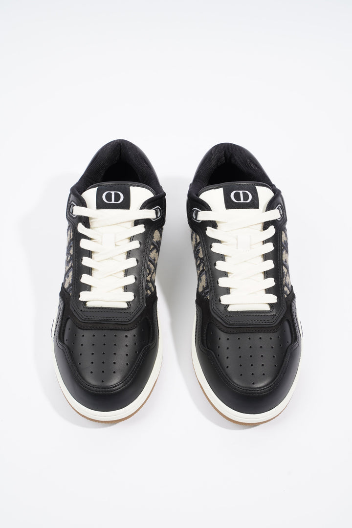 Christian Dior B27 Low-top Black / White / Navy Oblique Leather EU 41 UK 7
