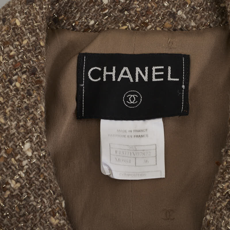 Top Quality Chanel Top Quality Chanel P13771V07872 Terrated Jacket Wool/Nylon Beige