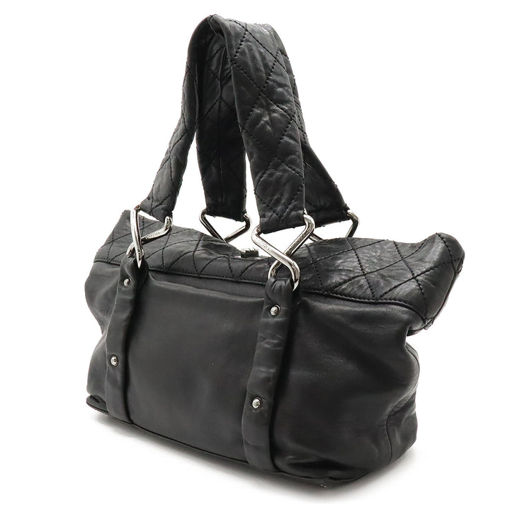 Top Quality Chanel Top Quality Chanel 2.55 Mattress  Bag Handbag Turn-Lock Leather Black Black Silver Gold