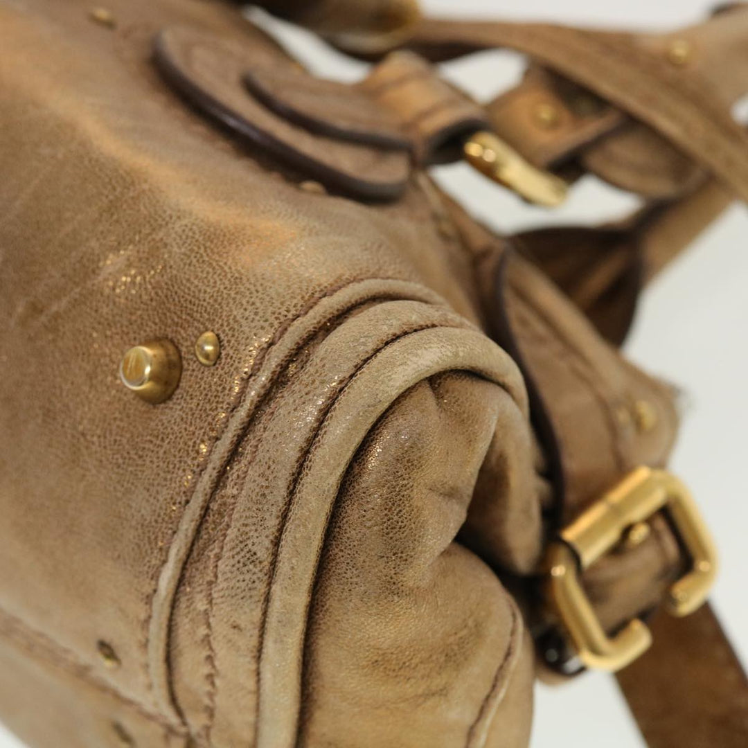 Chloe Paddington Hand Bag Leather Gold 0207515366 42584