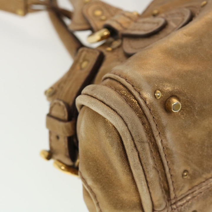Chloe Paddington Hand Bag Leather Gold 0207515366 42584