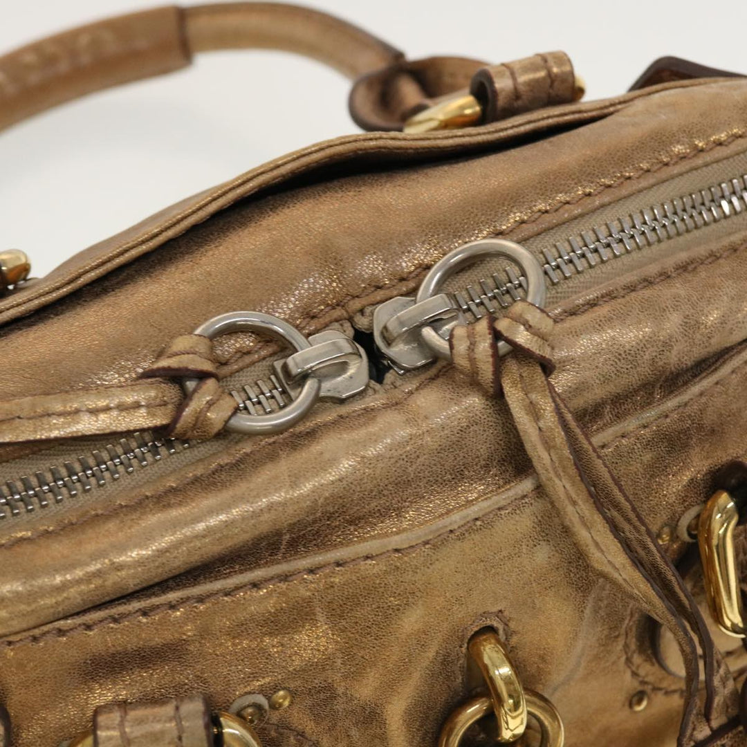Chloe Paddington Hand Bag Leather Gold 0207515366 42584