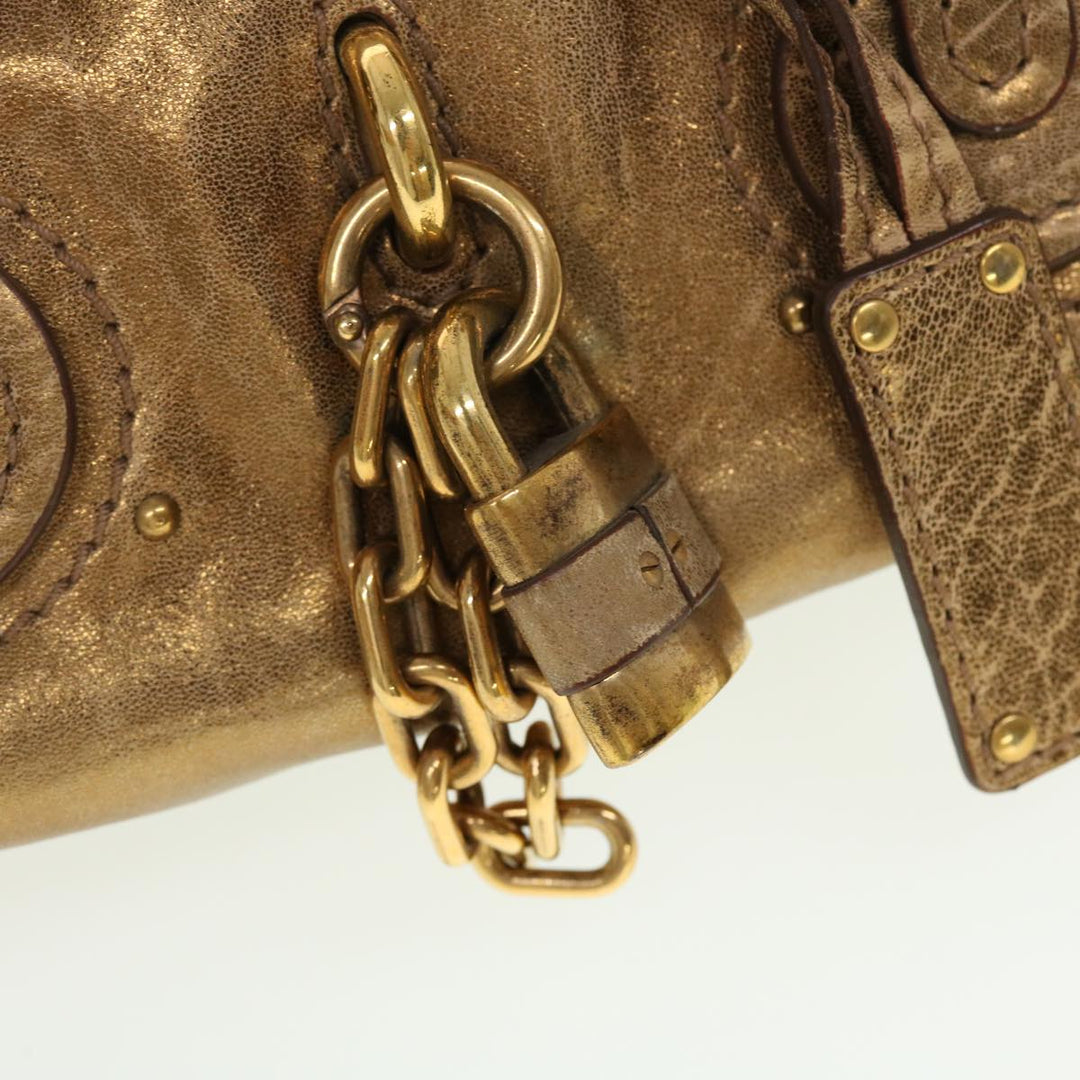 Chloe Paddington Hand Bag Leather Gold 0207515366 42584