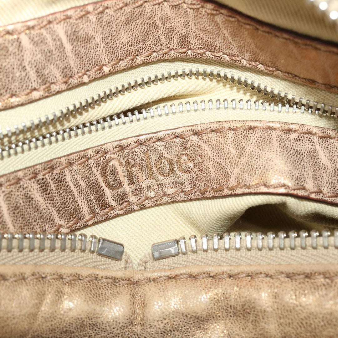 Chloe Paddington Hand Bag Leather Gold 0207515366 42584