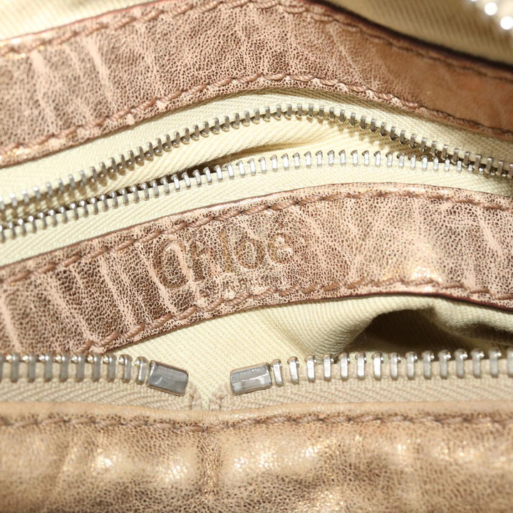 Chloe Paddington Hand Bag Leather Gold 0207515366 42584