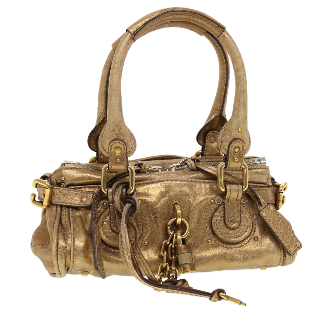Chloe Paddington Hand Bag Leather Gold 0207515366 42584